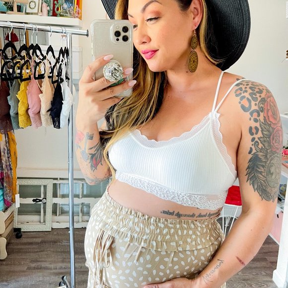 TAUPE Lace Racerback Bralette - Picture 2 of 4